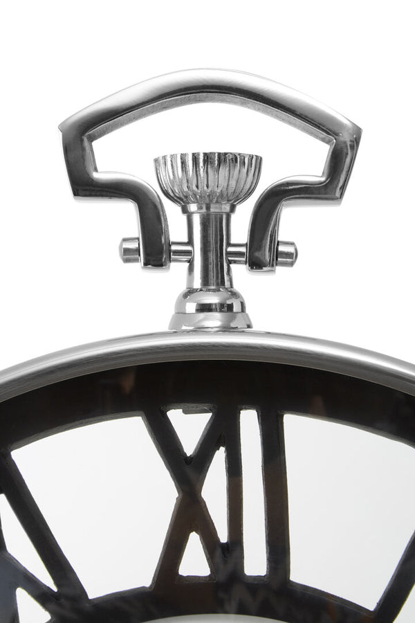 Mateo Nickel Finish Pocket Style Wall Clock detail image – Xshowhome furniture