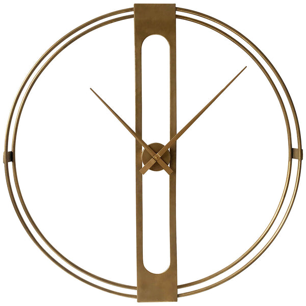 Beauly 107cm Dia Gold Finish Dual Ring Wall Clock – Xshowhome furniture