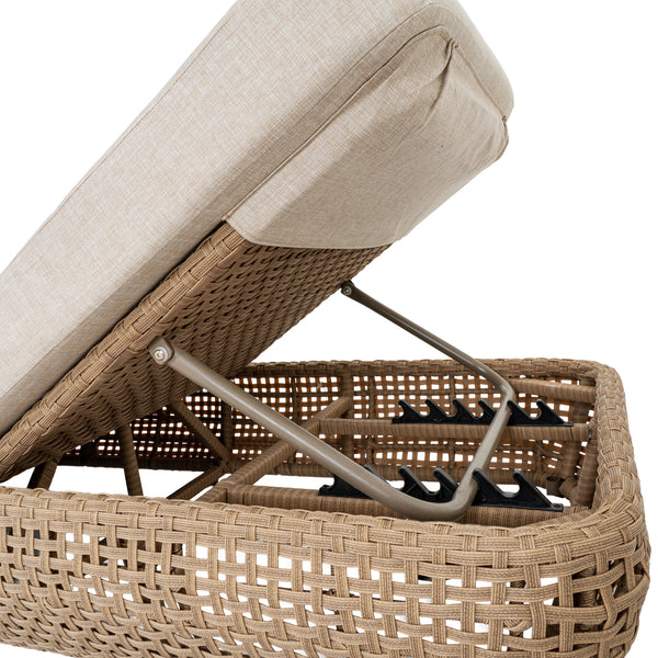 Ex-Display Bloom Outdoor Sunbed - Brown - Hills