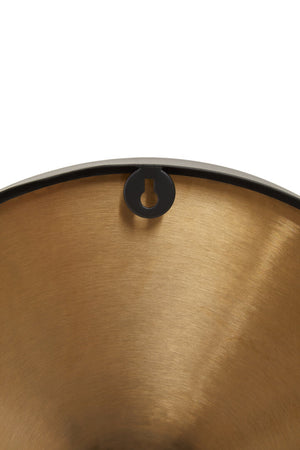 Mateo 41cm Dia Black and Antique Gold Small Wall Clock detail image – Xshowhome furniture