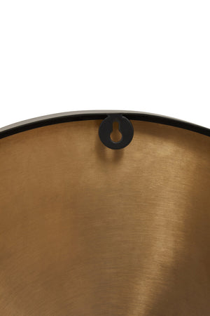 Mateo 51cm Dia Black and Antique Gold Large Wall Clock detail image – Xshowhome furniture