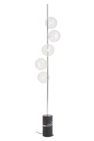 Abira Nickel and Black Marble Floor Lamp – Xshowhome furniture
