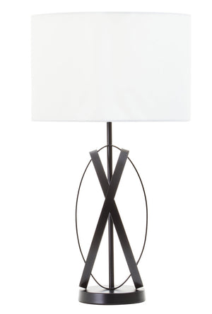Zaina Black Cross Table Lamp detail image – Xshowhome furniture