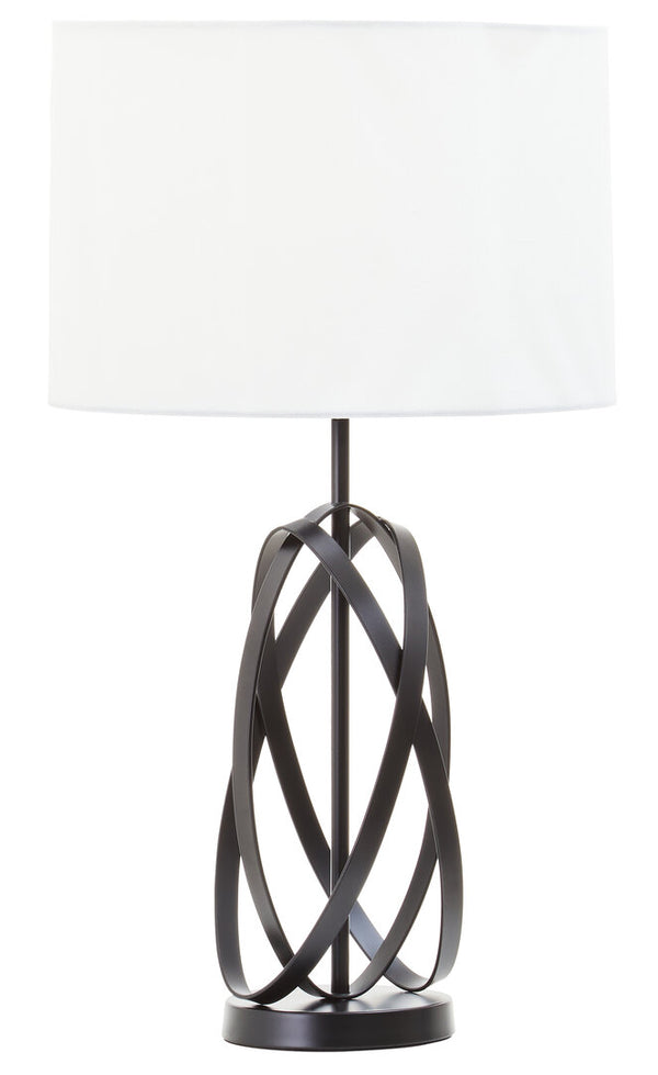 Zaina Black Cross Table Lamp detail image – Xshowhome furniture