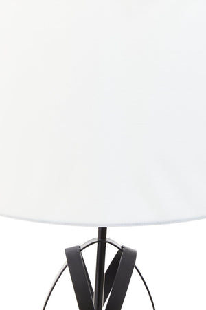 Zaina Black Cross Table Lamp detail image – Xshowhome furniture