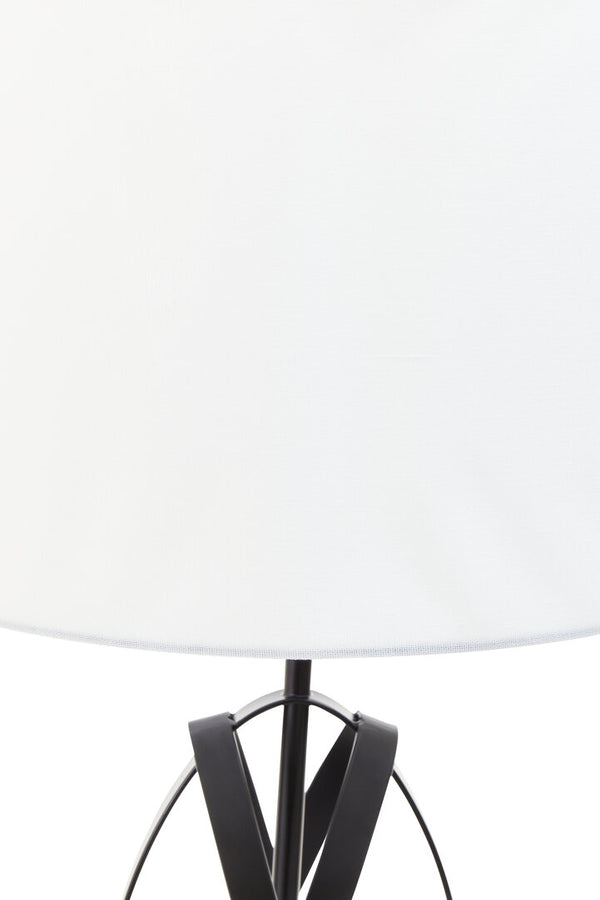 Zaina Black Cross Table Lamp detail image – Xshowhome furniture