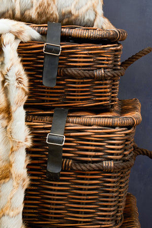 Argento Brown Rattan Storage Trunks -Set of 3 detail image – Xshowhome furniture