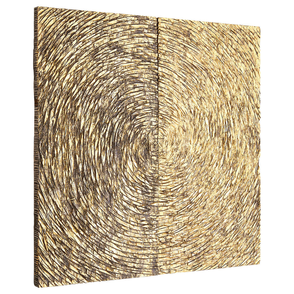 Modello Wood Carving Gold Finish Wall Art – Xshowhome furniture