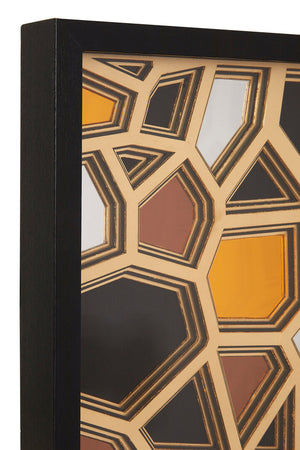 Modello Gold And black Paper Sculpture Wall Art detail image – Xshowhome furniture