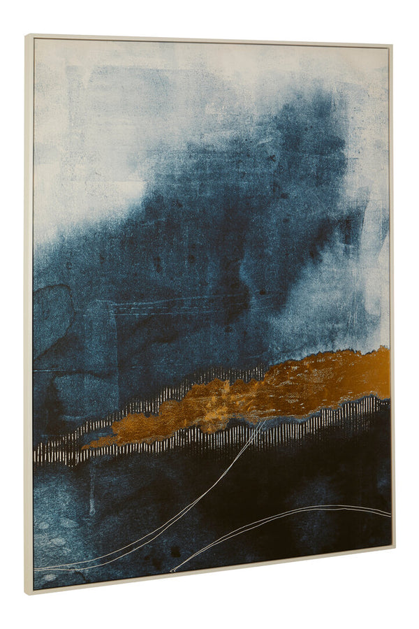 Astratto Blue and Gold Wall Art detail image – Xshowhome furniture