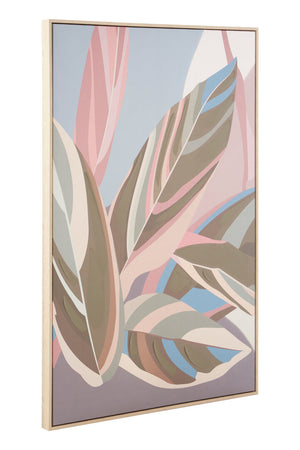 Astratto Pastel Leaves Canvas Wall Art detail image – Xshowhome furniture