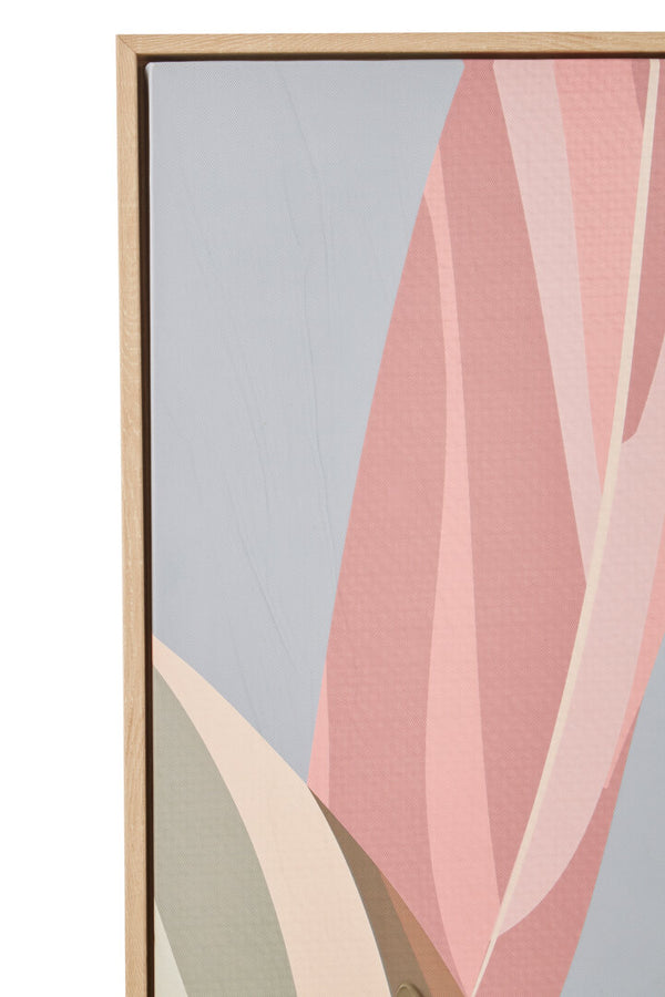 Astratto Pastel Leaves Canvas Wall Art detail image – Xshowhome furniture