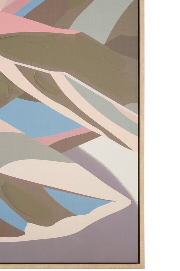 Astratto Pastel Leaves Canvas Wall Art detail image – Xshowhome furniture