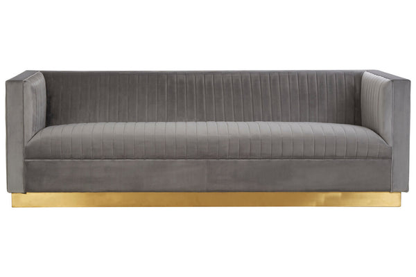 Opal 3 Seat Grey Sofa detail image – Xshowhome furniture