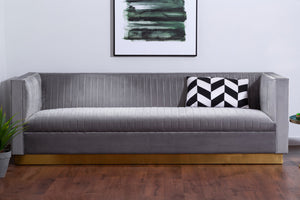 Opal 3 Seat Grey Sofa detail image – Xshowhome furniture