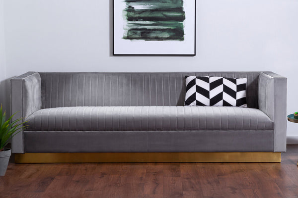 Opal 3 Seat Grey Sofa detail image – Xshowhome furniture