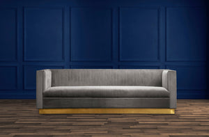 Opal 3 Seat Grey Sofa detail image – Xshowhome furniture