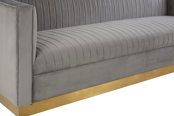 Opal 3 Seat Grey Sofa detail image – Xshowhome furniture