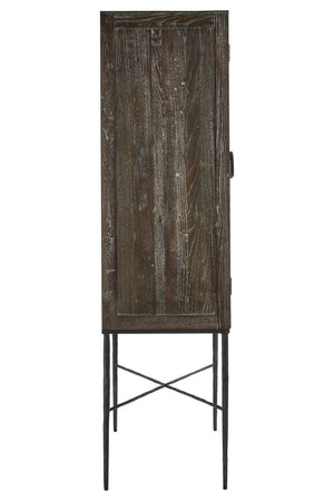 Milan Two Door Elm Wood Wine Cabinet detail image – Xshowhome furniture