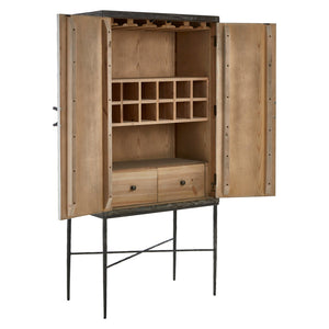 Milan Two Door Elm Wood Wine Cabinet – Xshowhome furniture