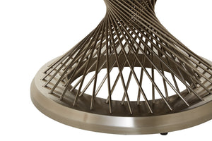 Anzio Coffee Table with Silver Base detail image – Xshowhome furniture