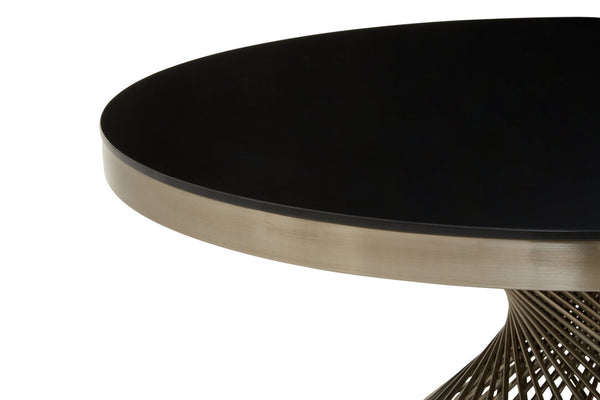 Anzio Coffee Table with Silver Base detail image – Xshowhome furniture