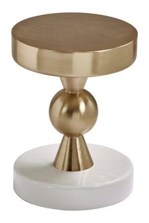 Martini Gold And Ivory Side Table detail image – Xshowhome furniture