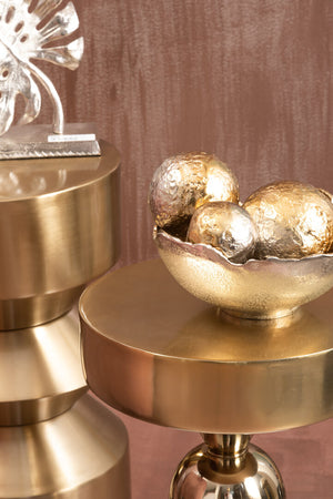 Martini Gold And Ivory Side Table detail image – Xshowhome furniture