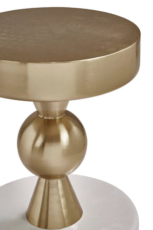 Martini Gold And Ivory Side Table detail image – Xshowhome furniture