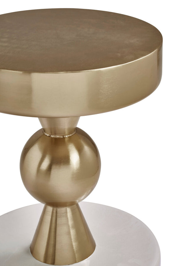 Martini Gold And Ivory Side Table detail image – Xshowhome furniture