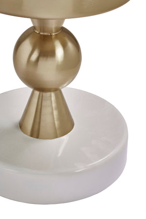 Martini Gold And Ivory Side Table detail image – Xshowhome furniture