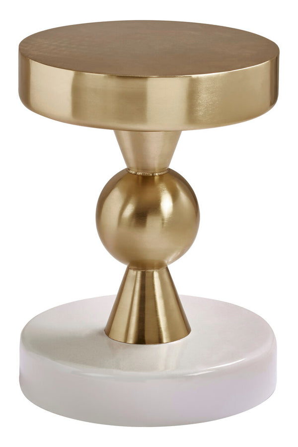Martini Gold And Ivory Side Table detail image – Xshowhome furniture