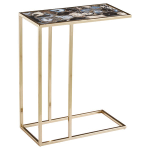Vita Black And Gold Agate Side Table – Xshowhome furniture