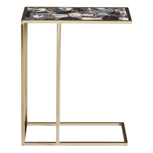 Vita Black And Gold Agate Side Table detail image – Xshowhome furniture