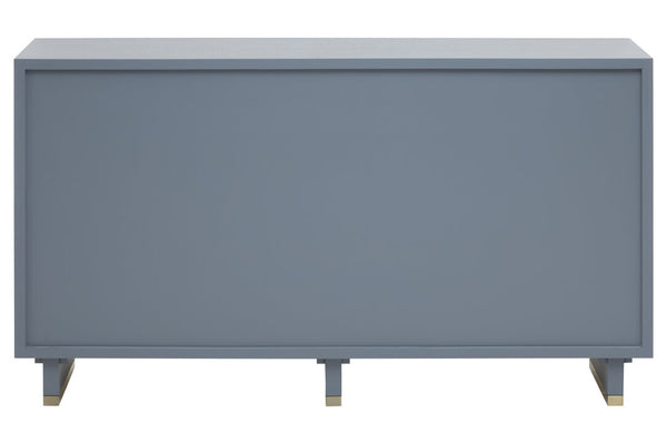 Deskey Grey Shagreen Effect Three Drawer Sideboard detail image – Xshowhome furniture