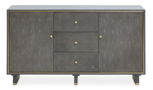 Deskey Grey Shagreen Effect Three Drawer Sideboard – Xshowhome furniture