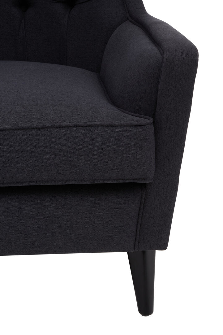 Cala Black Tufted Highback Chair – Xshowhome furniture