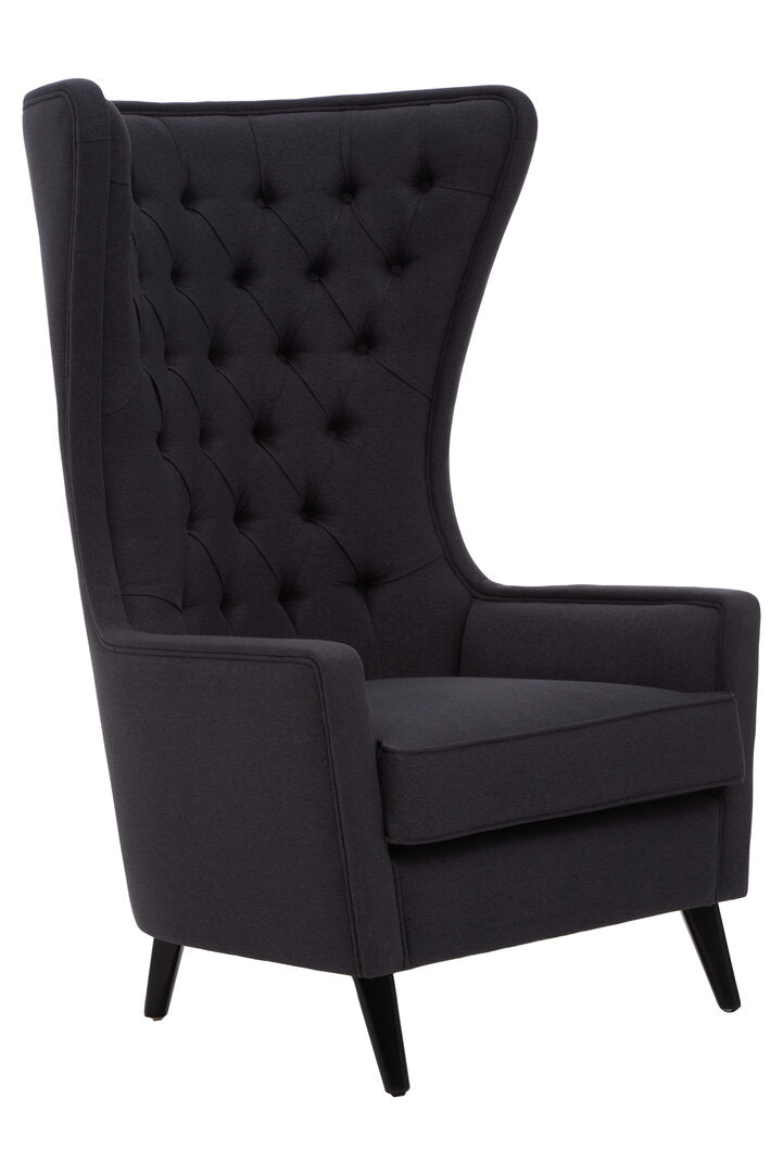 Cala Black Tufted Highback Chair – Xshowhome furniture