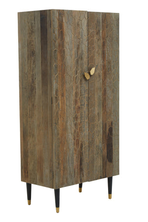 Malay Recycled Elm Wood Tall Cabinet detail image – Xshowhome furniture