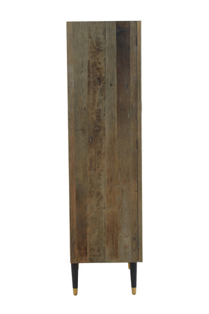 Malay Recycled Elm Wood Tall Cabinet detail image – Xshowhome furniture