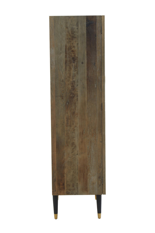 Malay Recycled Elm Wood Tall Cabinet detail image – Xshowhome furniture