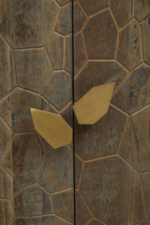 Malay Recycled Elm Wood Tall Cabinet detail image – Xshowhome furniture