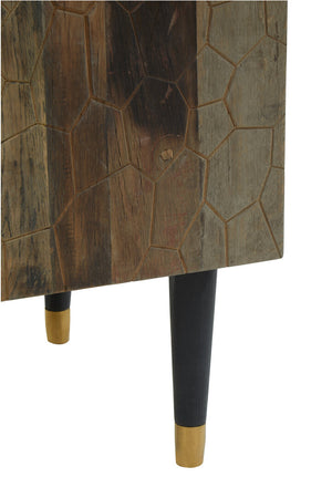 Malay Recycled Elm Wood Tall Cabinet detail image – Xshowhome furniture