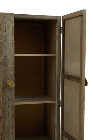Malay Recycled Elm Wood Tall Cabinet detail image – Xshowhome furniture