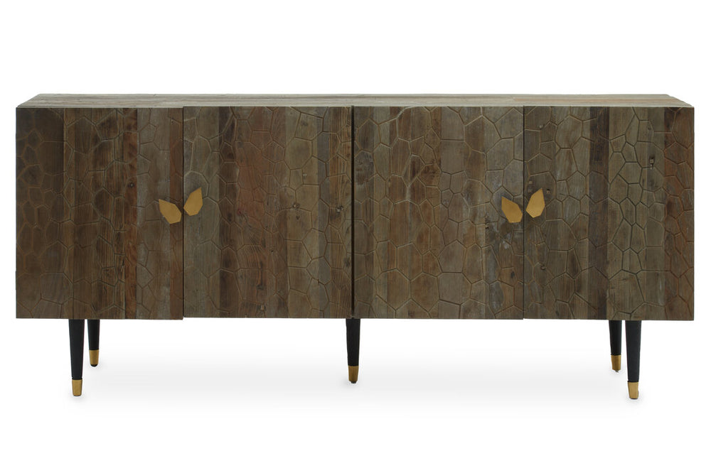 Malay Recycled Elm Wood 4 Door Sideboard – Xshowhome furniture