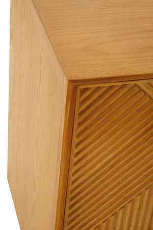 Jakara Natural Finish Sideboard with 4 Doors and  3 Drawers detail image – Xshowhome furniture