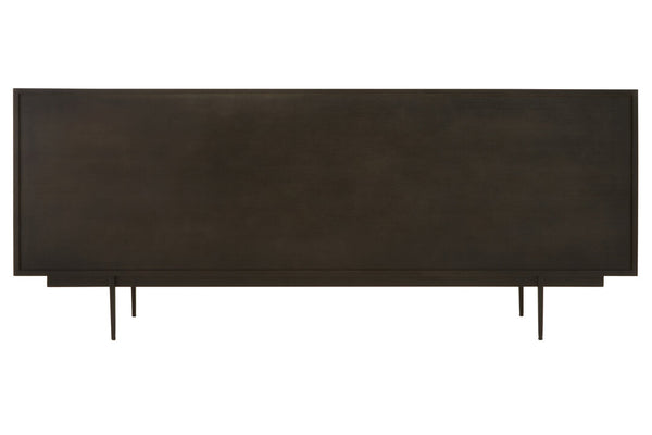 Jakara Black Finish Sideboard with 4 Doors and 3 Drawers detail image – Xshowhome furniture