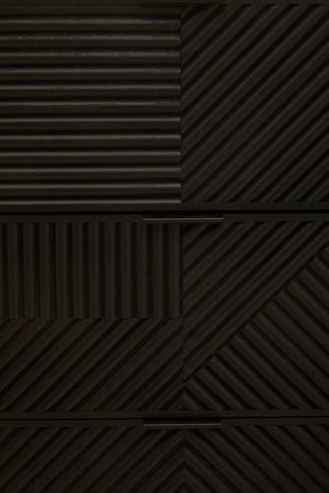 Jakara Black Finish Sideboard with 4 Doors and 3 Drawers detail image – Xshowhome furniture