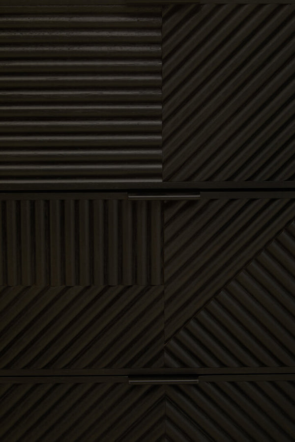 Jakara Black Finish Sideboard with 4 Doors and 3 Drawers detail image – Xshowhome furniture