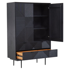 Jakara Black Finish Cabinet – Xshowhome furniture